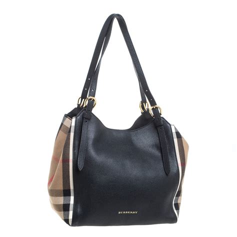 burberry medium canterbury tote|black leather burberry handbag.